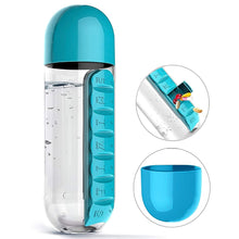 Pill & Vitamin Bottle, Water Bottle Multi Functional Use for Traveling & Outdoor Use Water Bottle, Travelling kit, Summer Special Bottle (600 Ml /  Mix Color )