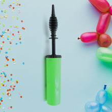 Handy air pump for foil balloons and toys.