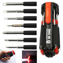 LED torch integrated into screwdriver kit