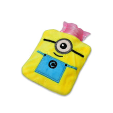 Pain relief hot water bag featuring a Minions theme